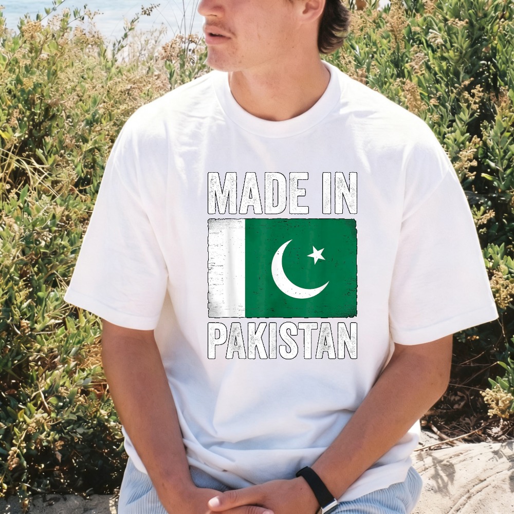 Summer Clothing Pakistan - T-shirt décontracté en coton à manches