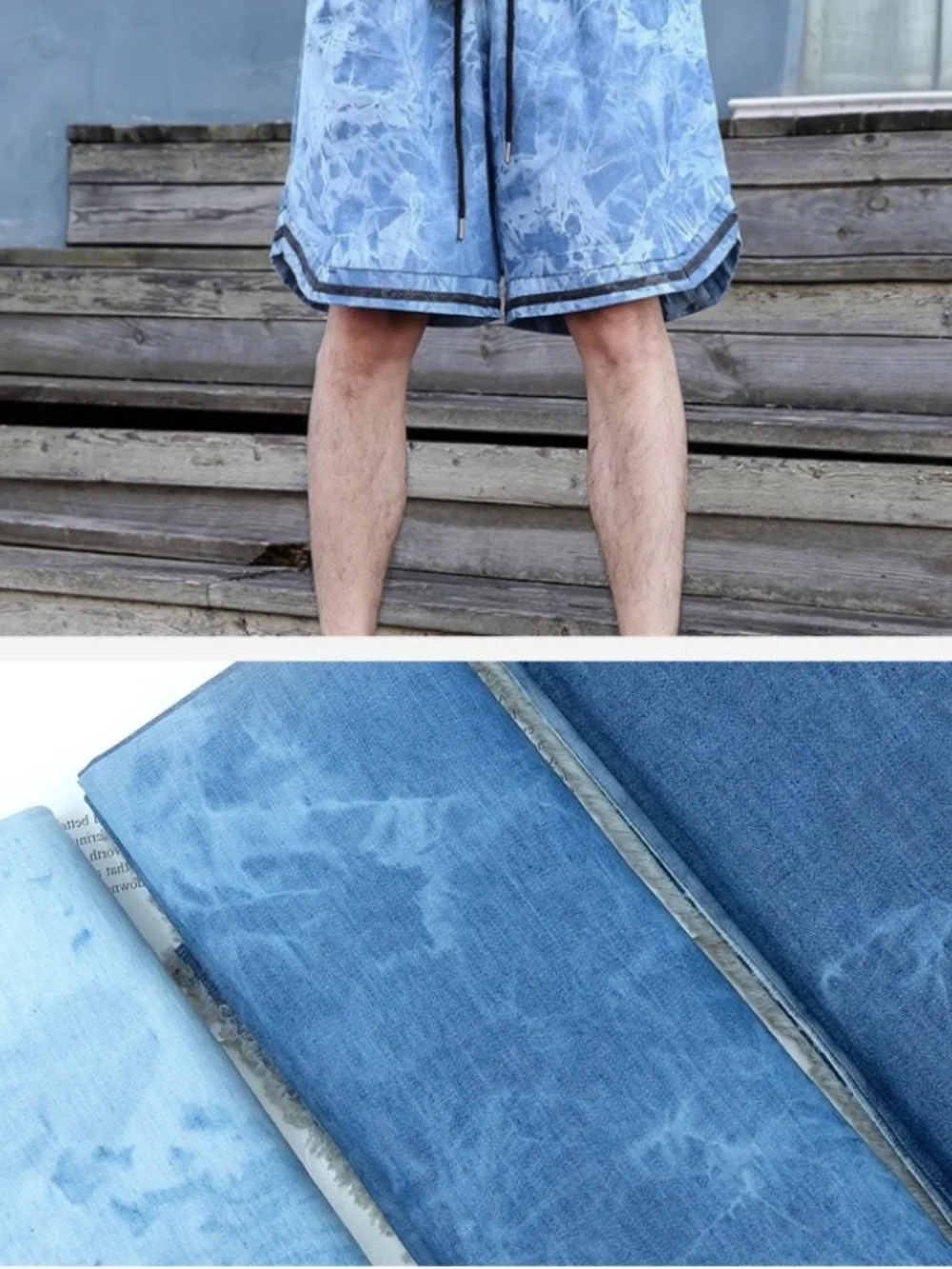 Summer Clothing Wholesale - Tissu en denim délavé et noué,