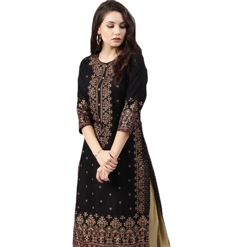Summer Clothing Pakistan - Robe Indienne en Coton Imprimé Floral
