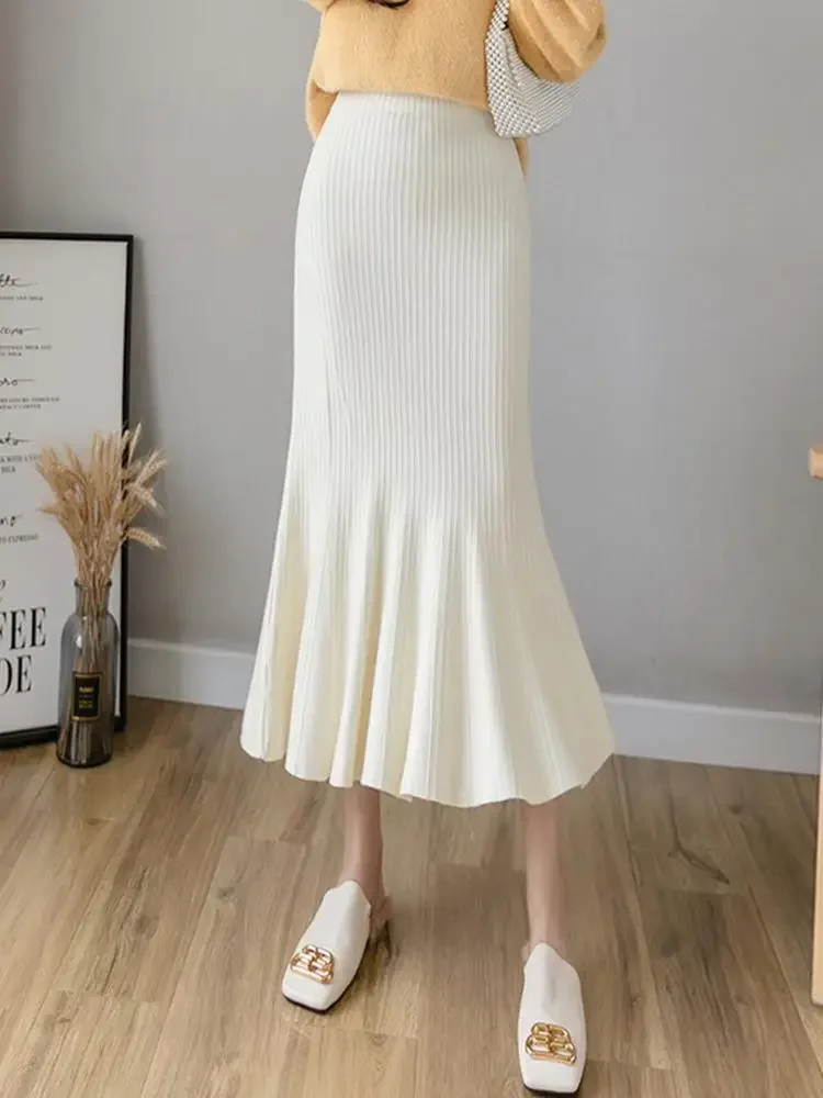 Jupe en maille à taille haute  - Summer Clothing Wraps avis et prix