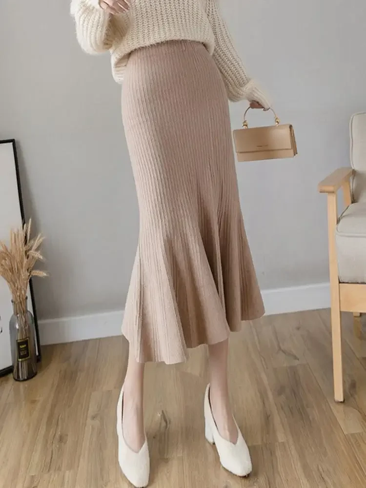 Jupe en maille à taille haute  - Summer Clothing Wraps avis et prix