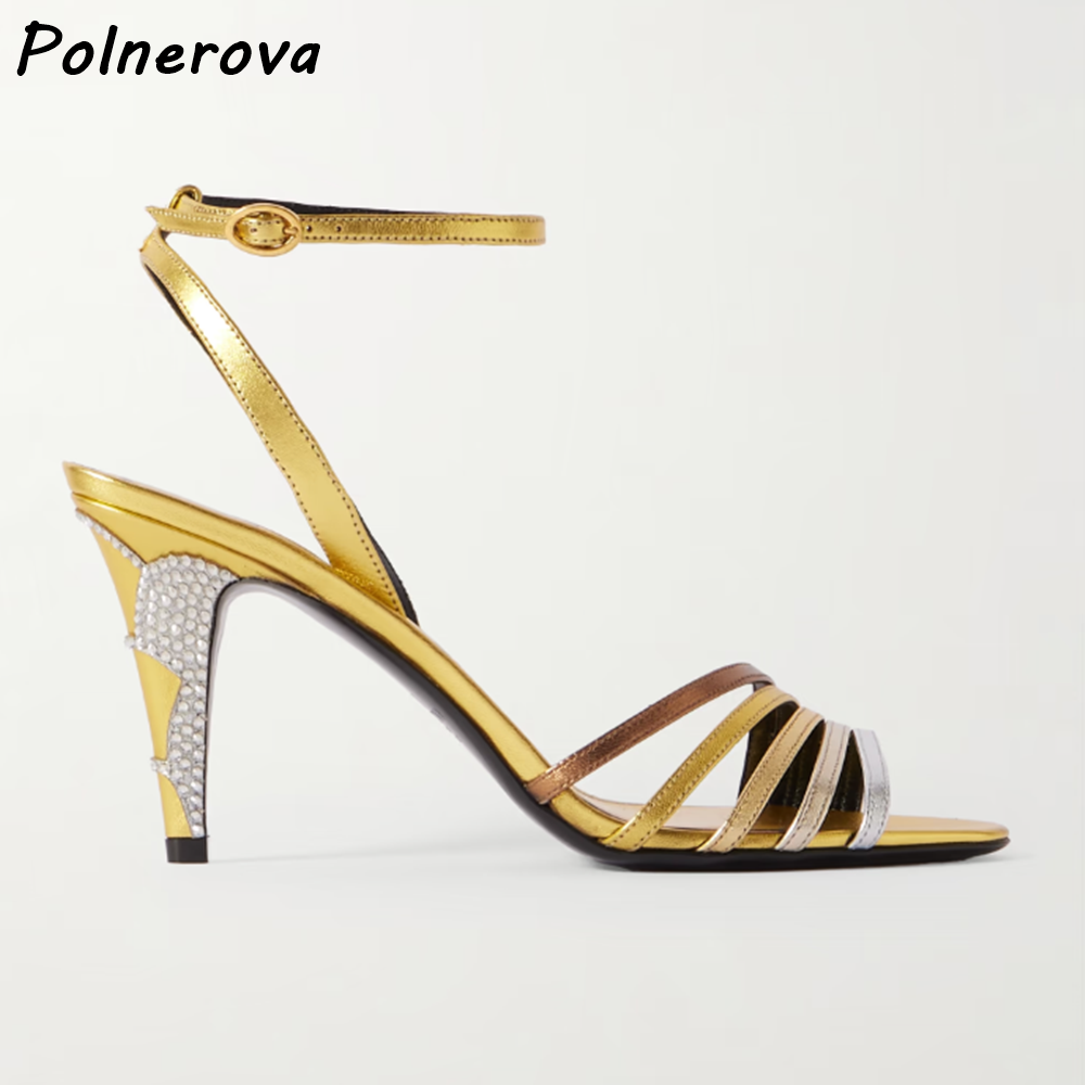 Sandales à talons dorées et ar - Summer Clothing Stores avis et prix