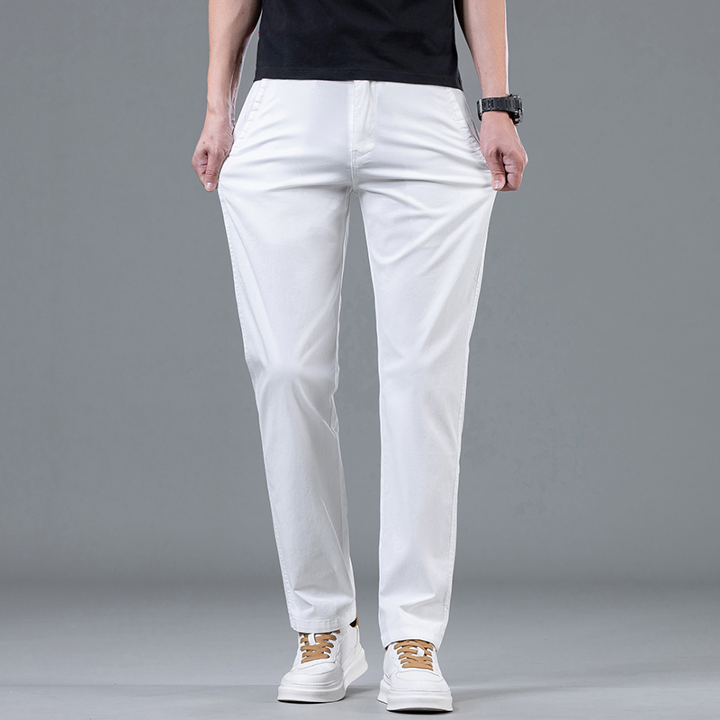 Pantalon droit blanc léger pou - Summer Clothing Brands avis et prix