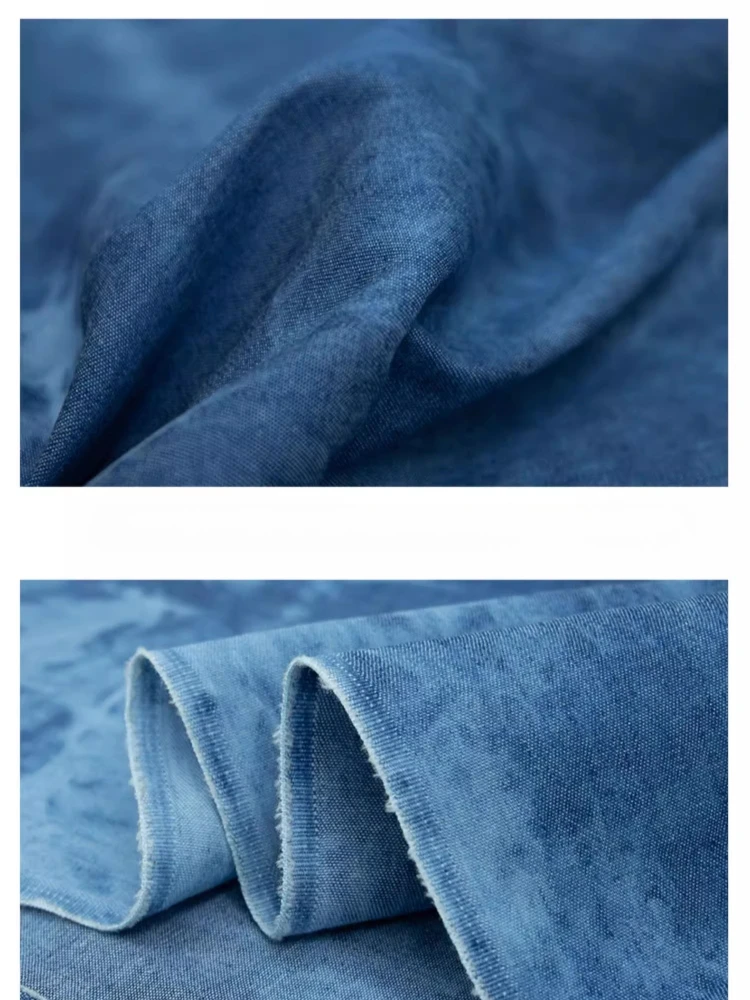 Tissu en denim délavé et noué, - Summer Clothing Wholesale avis et prix