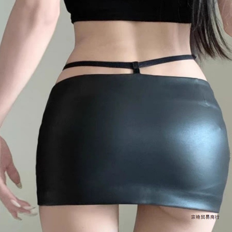 Jupe courte en PU sexy pour fe - Summer Clothing Wraps avis et prix